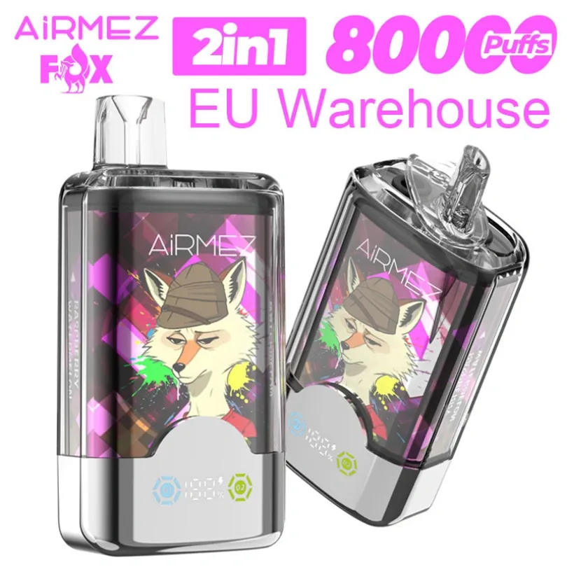 Airmez 80000 Puffs 80K Fox 2v1 Dual-Vape s příchutí na jedno použití