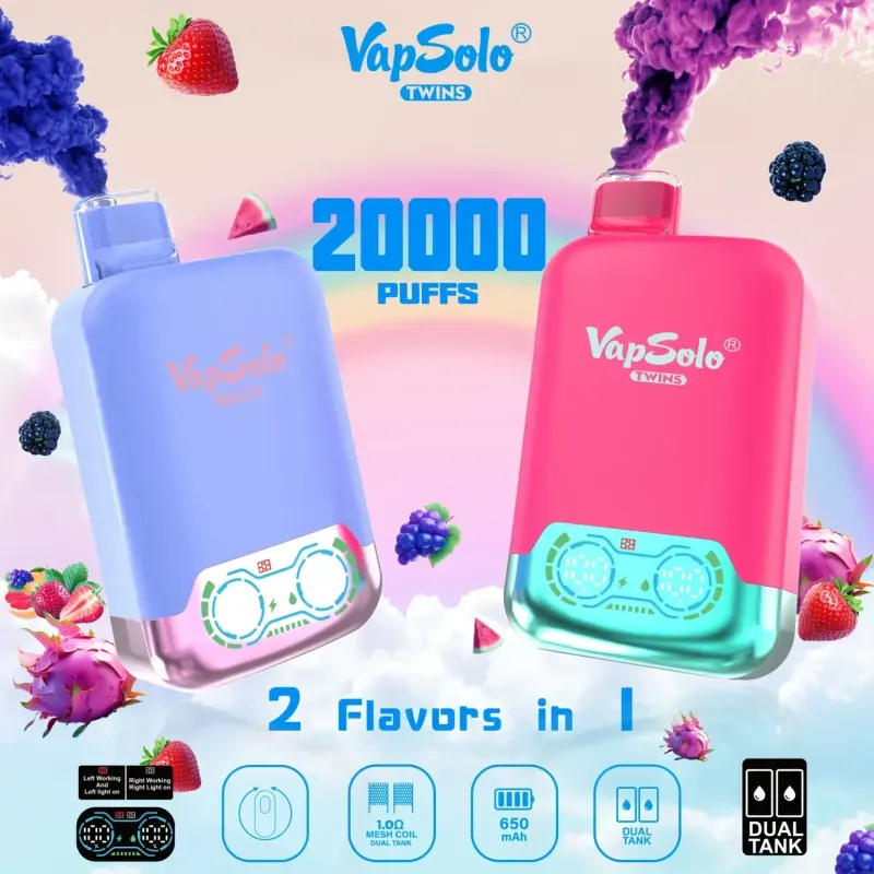 The Definitive VapSolo Twins 20000 Review: Dual Flavour Powerhouse?