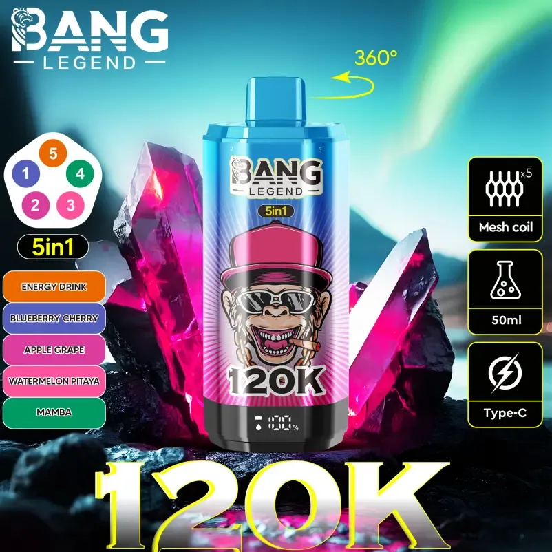 Bang 120000 Puffs 120K Legend 5 příchutí v 1 velkoobchodní vape