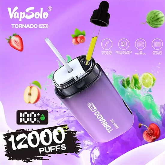 Vapsolo Tornado Pro 12000 Puffs Disposable Vape